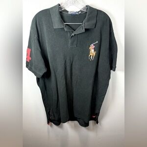 Polo Ralph Lauren Men's Black Short Sleeve Big Pony‎ Shirt Size XL